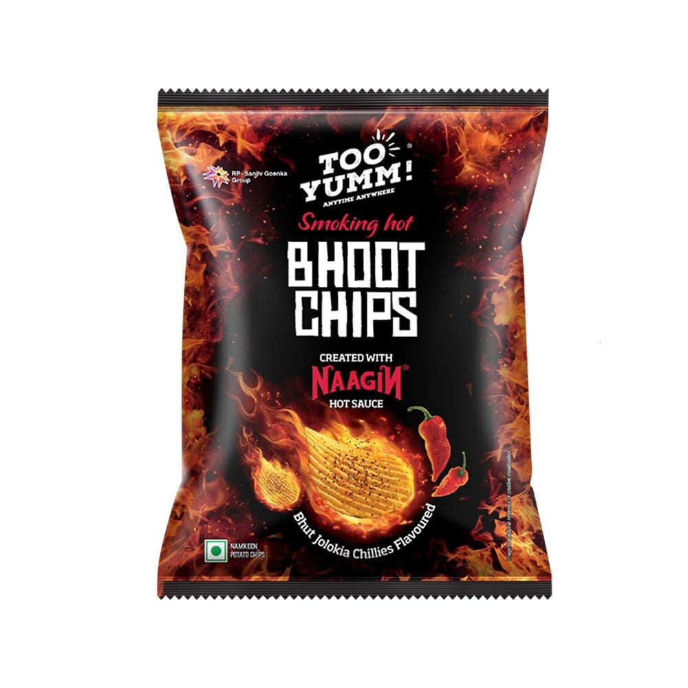 Too Yumm Smoking Hot Bhoot Potato Chips (Bhut Jolokia Chillies) : 82 g