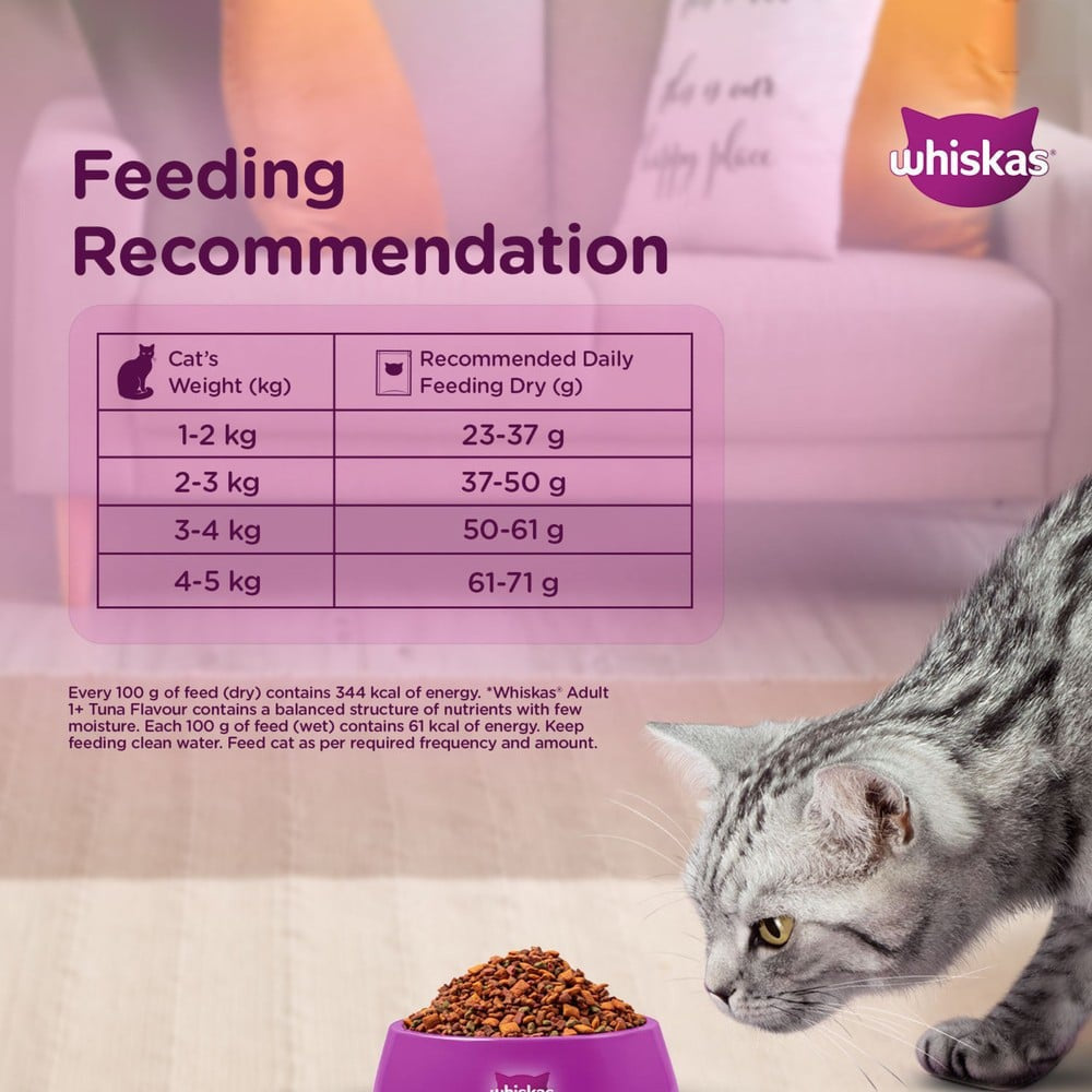 Whiskas Adult Dry Cat Food -Ocean Fish Flavour (1+ Years) : 1.2 kg