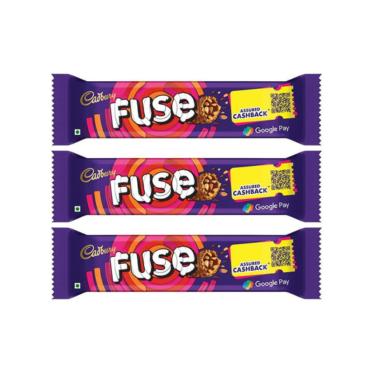 Cadbury Fuse Peanut & Caramel Chocolate Filled Bar - Pack of 3 : 3 x 43 g