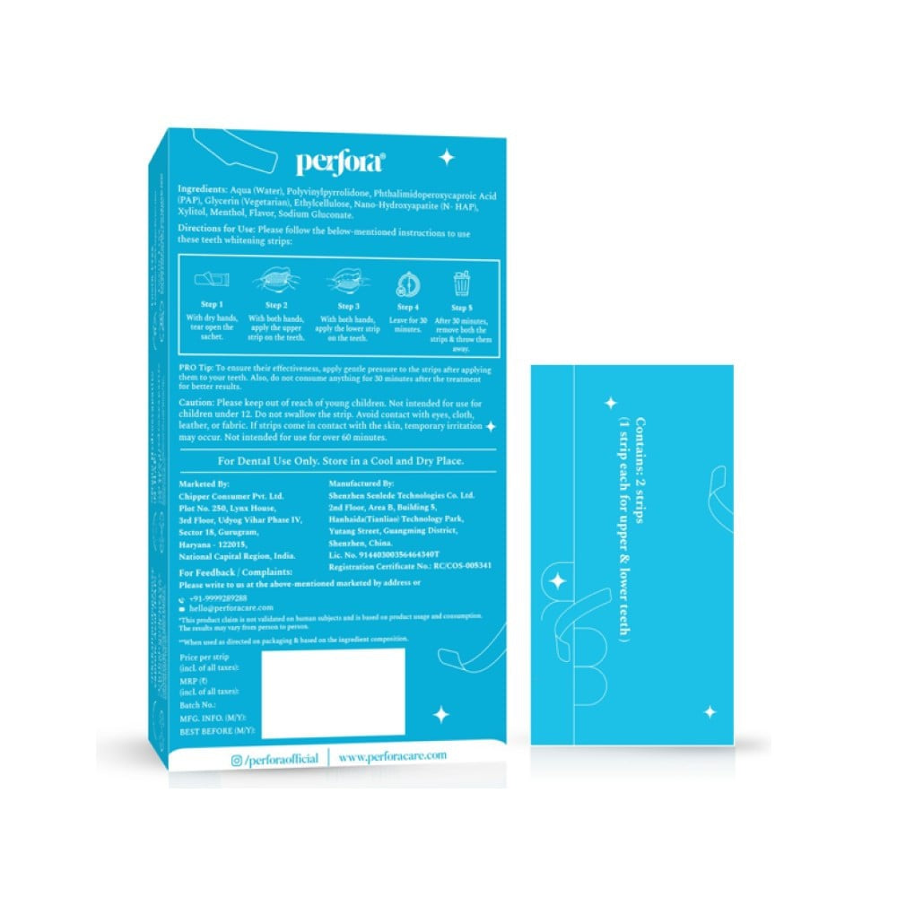 Perfora Pro+ Teeth Whitener Strips : 1 pack (28 pieces)