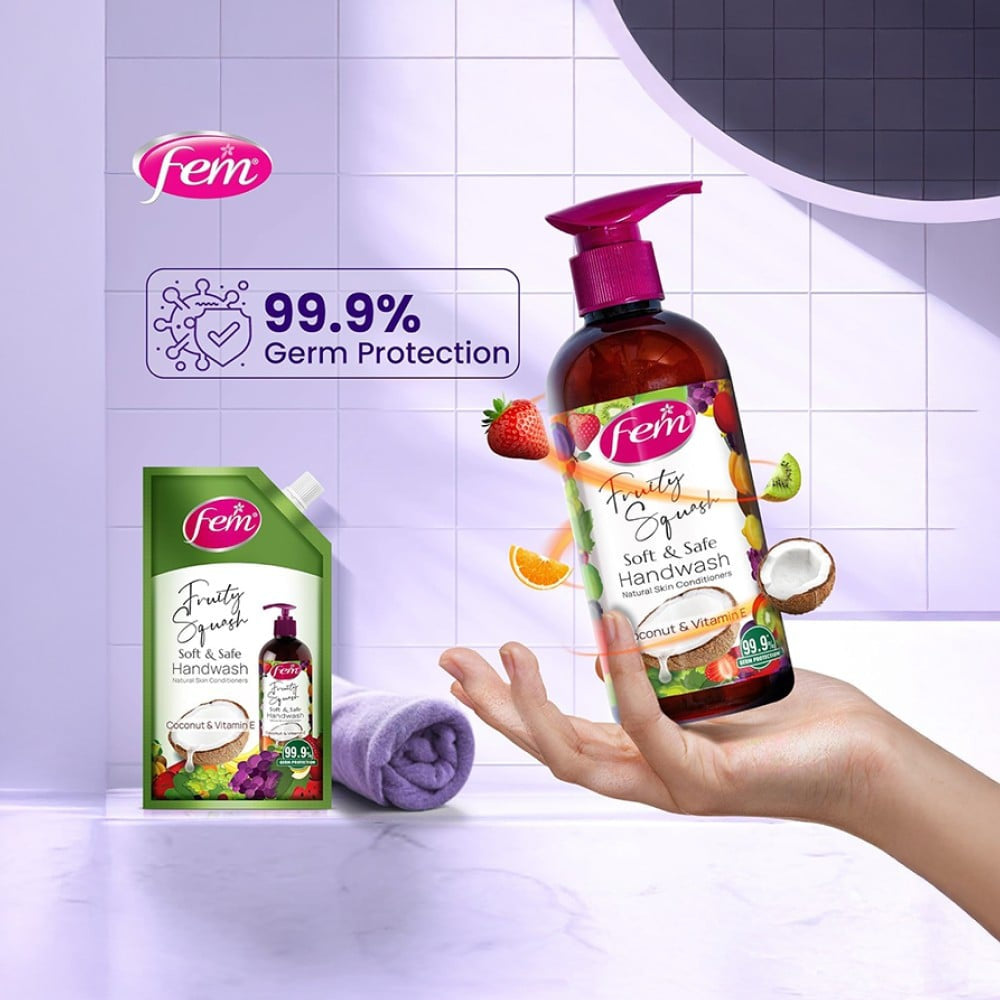 Dabur Fem Fruity Squash Hand Wash : 1.5 ltr