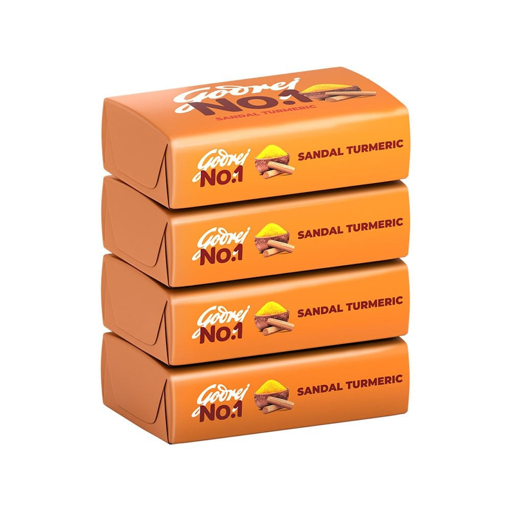 Godrej No.1 Sandal & Turmeric Soap 4 x 150 g - Buy 3 Get 1 Free : 4 x 150 g