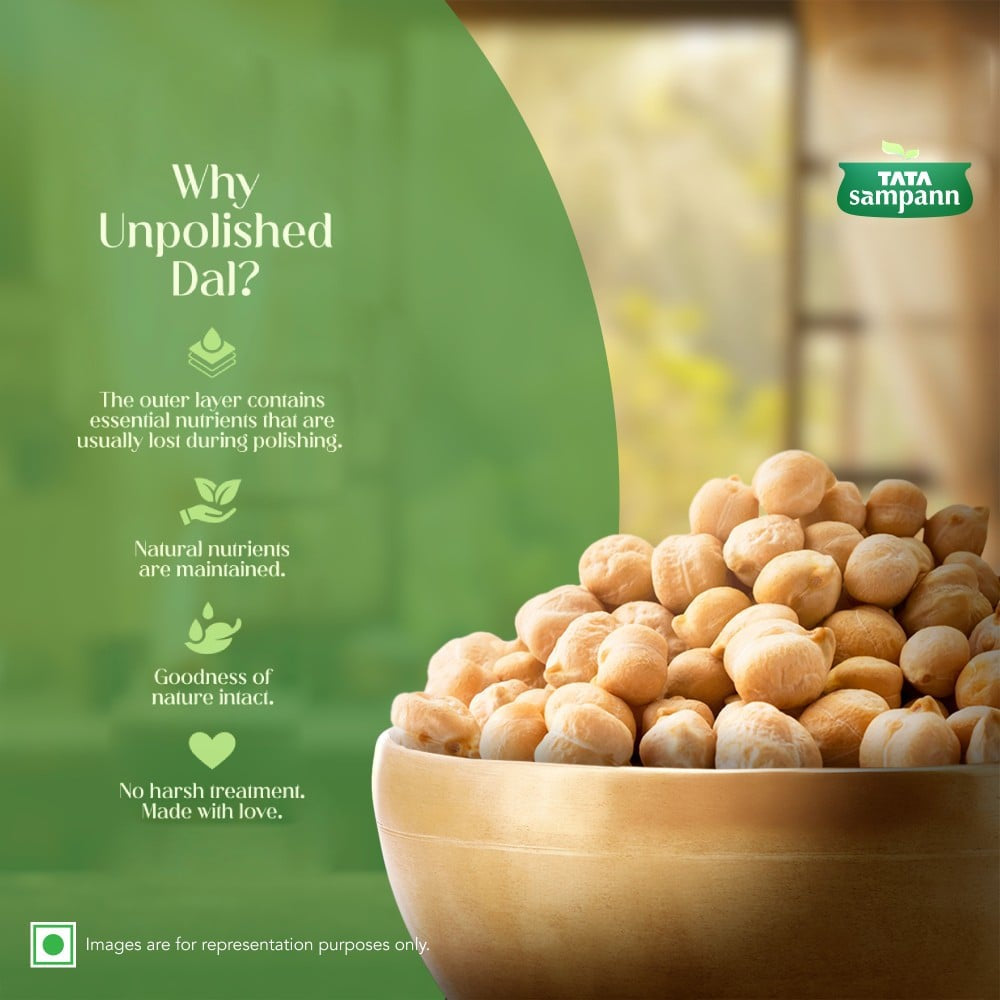Tata Sampann Unpolished Kabuli Chana (Big Size) : 500 g