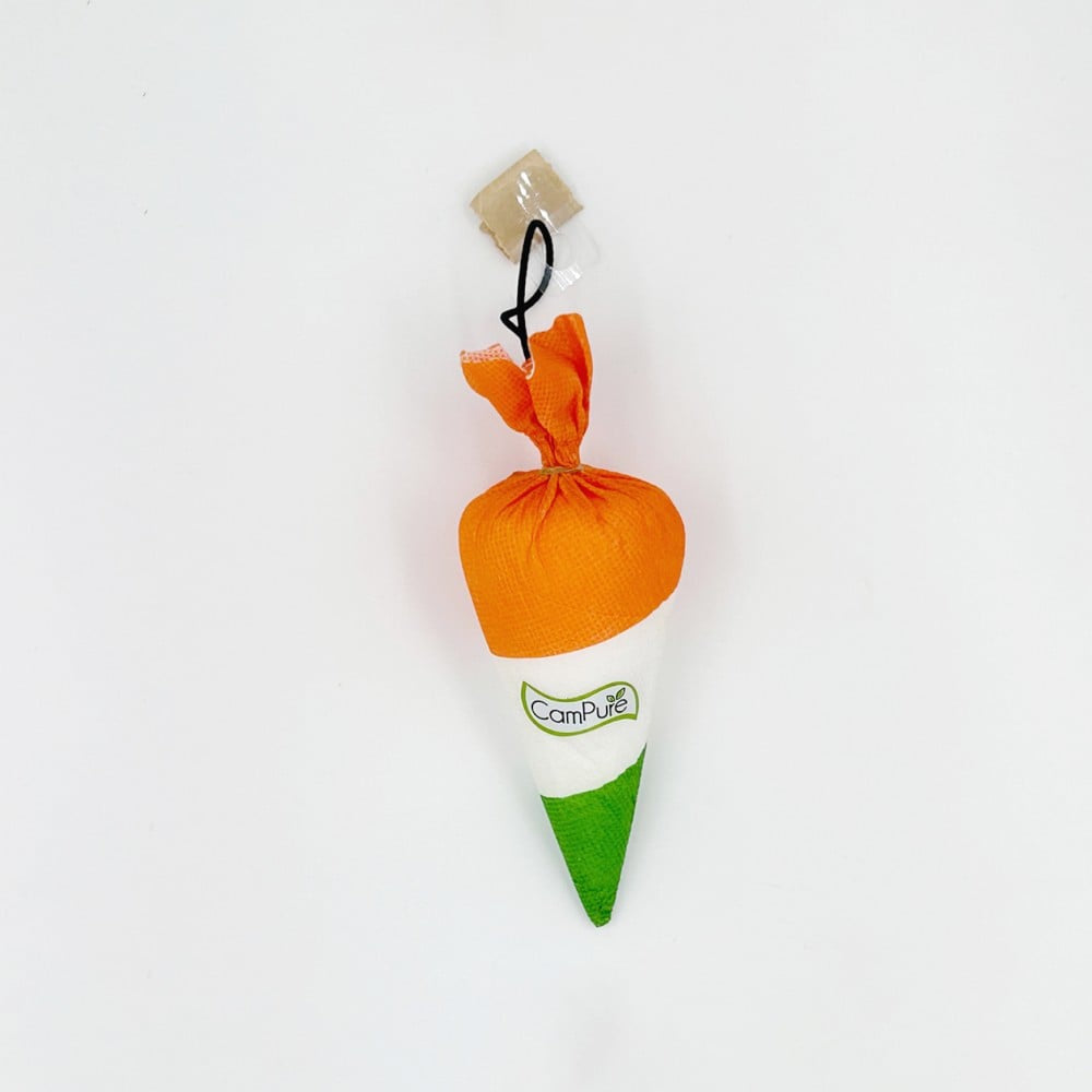 CamPure 100% Organic Camphor Tiranga Car Freshener Cone : 60 g