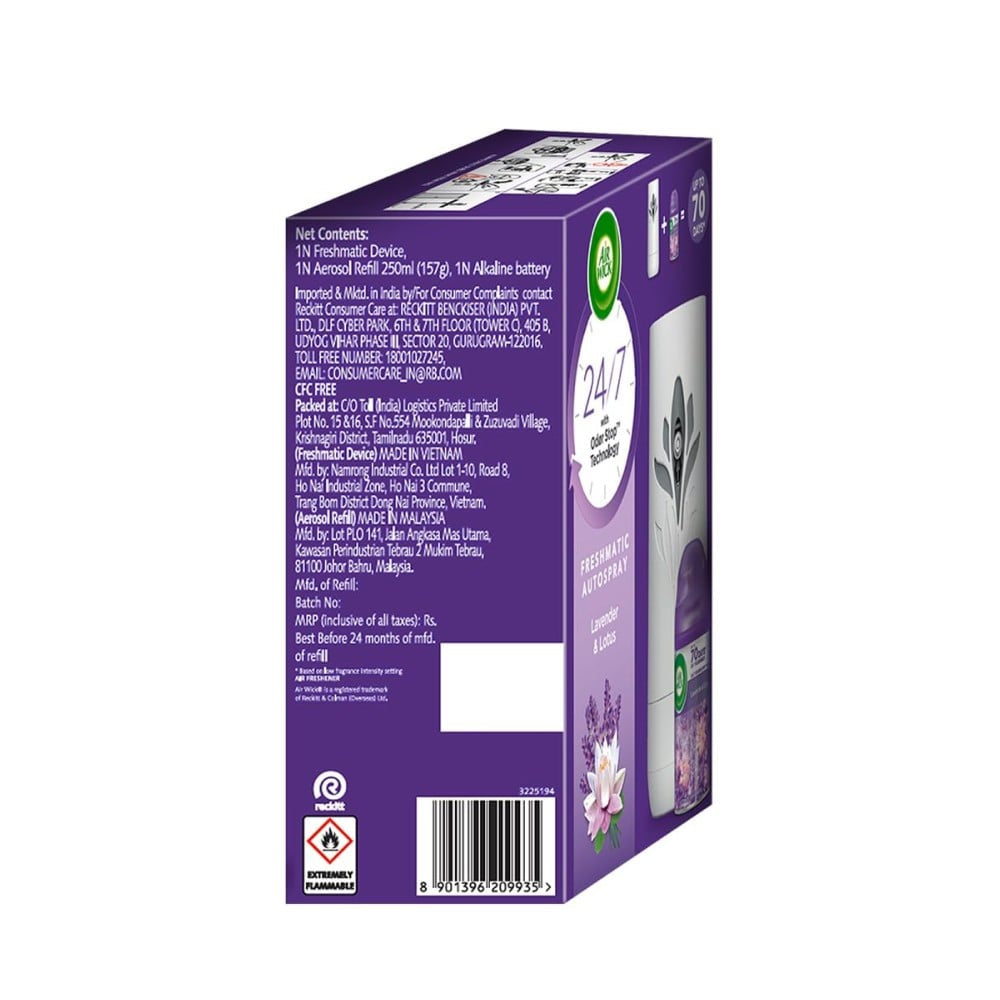 Airwick Airwick Air Freshener Kit (Machine + Summer Delights Refill) + Airwick Freshmatic Autospray Air Freshener Kit (Lavender & Lotus) Combo : 250 ml + 1 pack