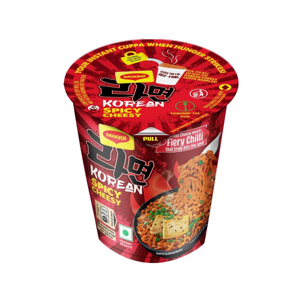 Maggi Korean Spicy Cheesy Cup Noodles : 71.5 g