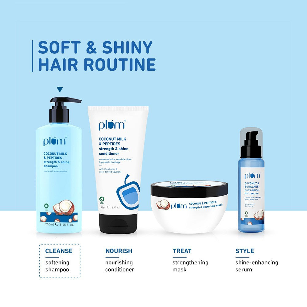 Plum Coconut Milk & Peptides Strength & Shine Shampoo : 250 ml