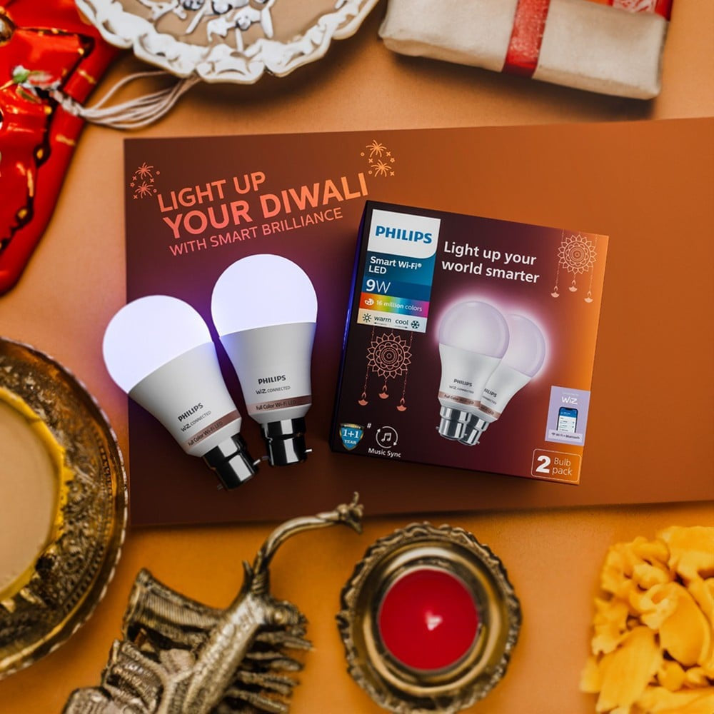 Philips Smart Wi-Fi 9 W LED Bulb Full Colour (Multicolour) : 1 pack
