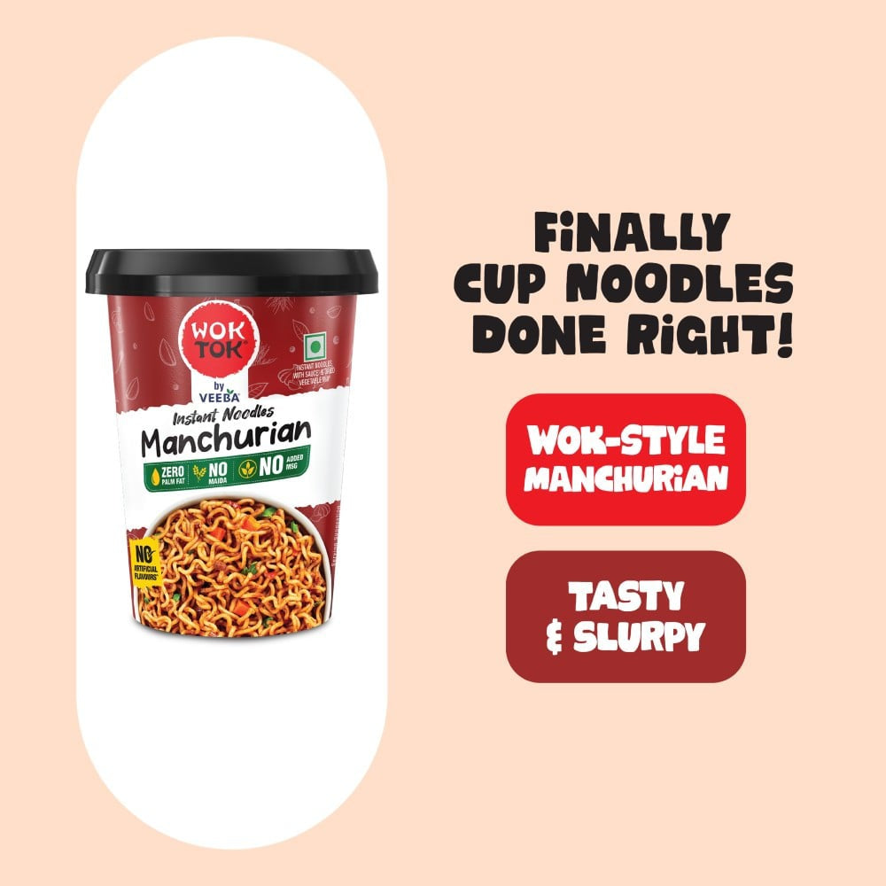 Wok Tok by Veeba Manchurian Instant Cup Noodles : 92.5 g