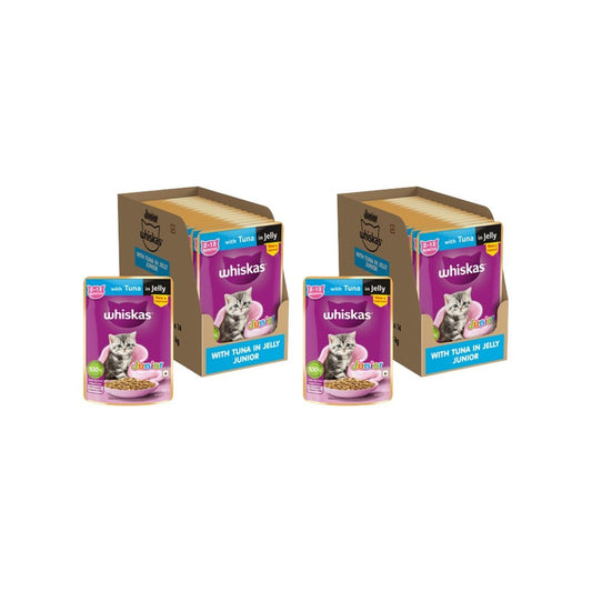 Whiskas Wet Kitten Food -Tuna in Jelly (2-12 Months) - Pack of 2 : 2 x 14 x 80 g