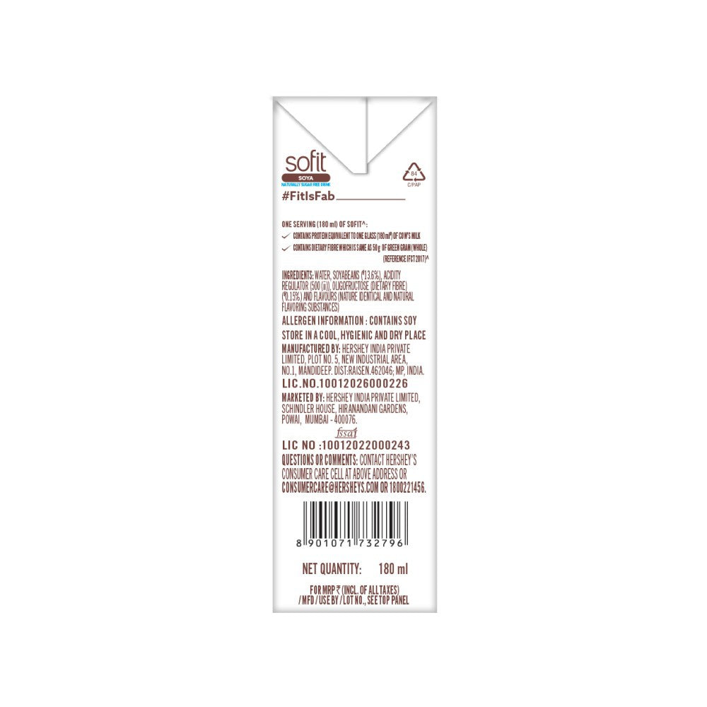 Sofit Natural Soy Beverage - Pack of 4 : 4 x 180 ml