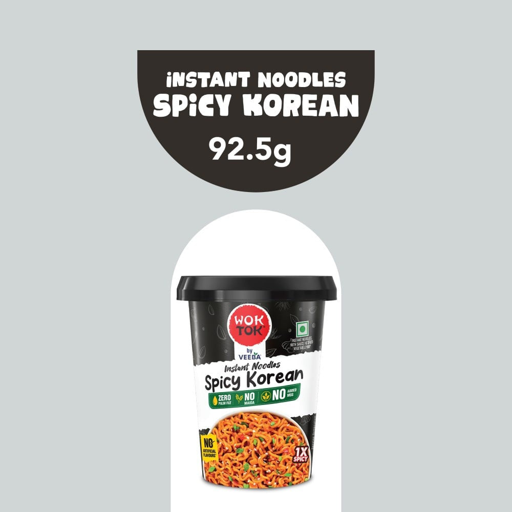 Wok Tok by Veeba Spicy Korean Instant Cup Noodles : 92.5 g