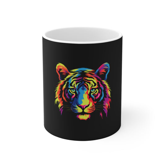 Abstract Tiger: Printed Ceramic Pen Stand (11oz)