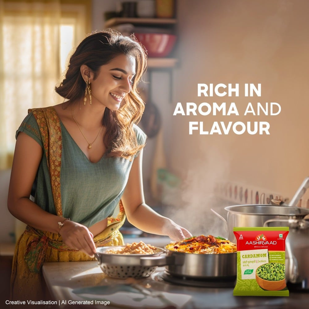 Aashirvaad Green Cardamom Whole : 50 g