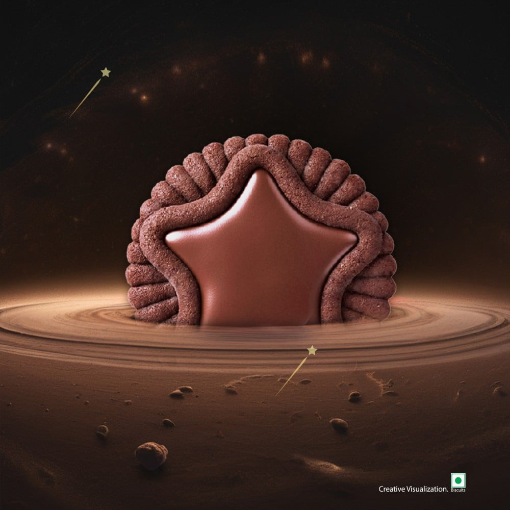 Britannia Pure Magic Choco Stars Chunky Chocolate Topped Cookies : 68.9 g