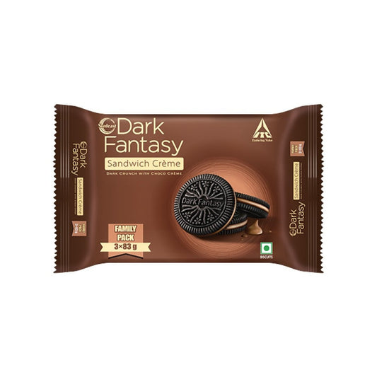 Sunfeast Dark Fantasy Choco Creme Center Filled Biscuits: 3 x 83 g