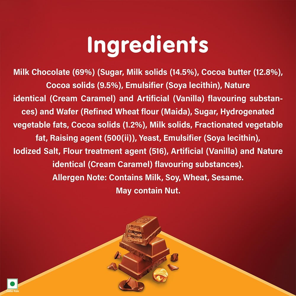 Nestle KitKat Caramel Coated Wafer Chocolate : 50 g