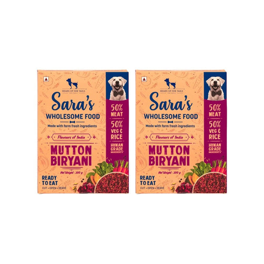 HUFT Sara's Wholesome Mutton Biryani Dog Food - Pack of 2 : 2 x 300 g