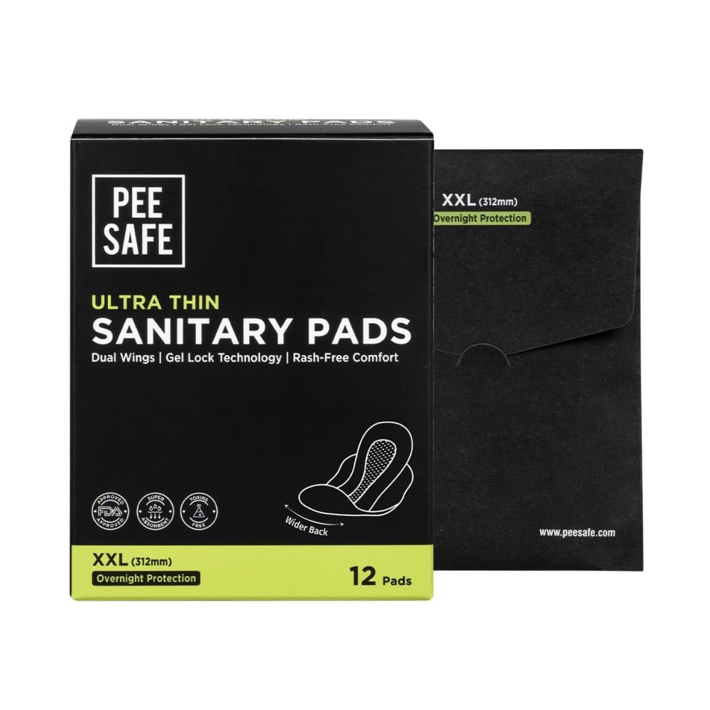 Pee Safe Ultra Thin Sanitary Pads : 12 pieces
