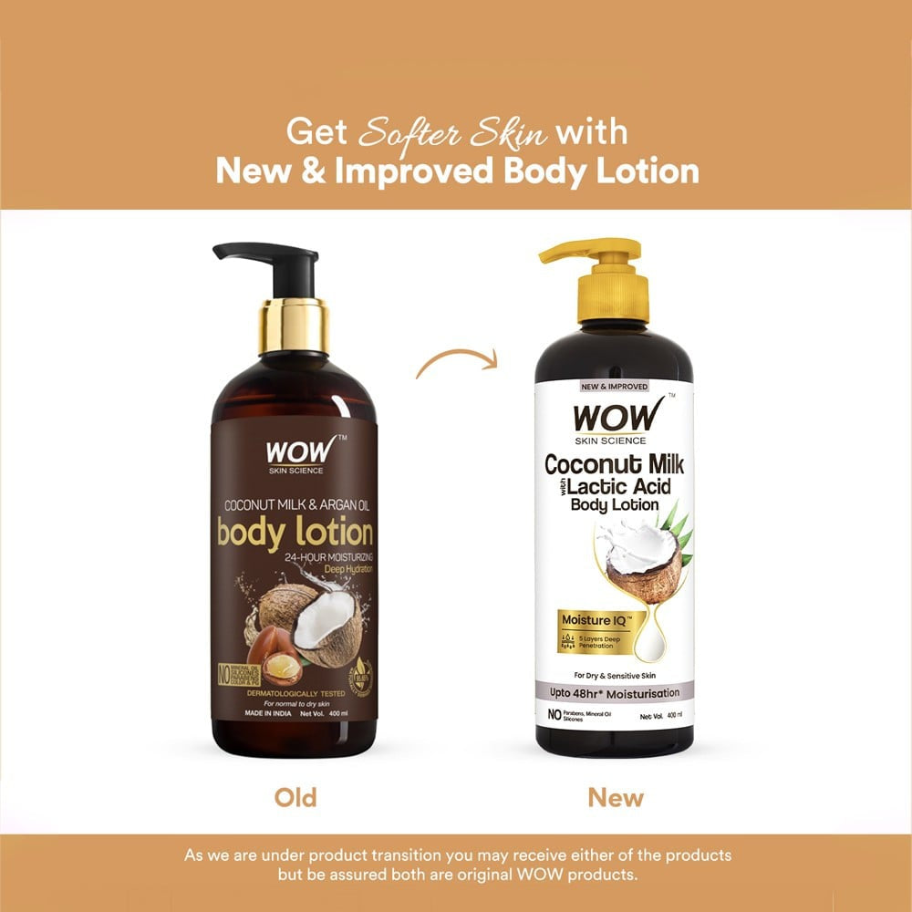 Wow Skin Science Coconut Milk with Lactic Acid Body Lotion : 400 ml