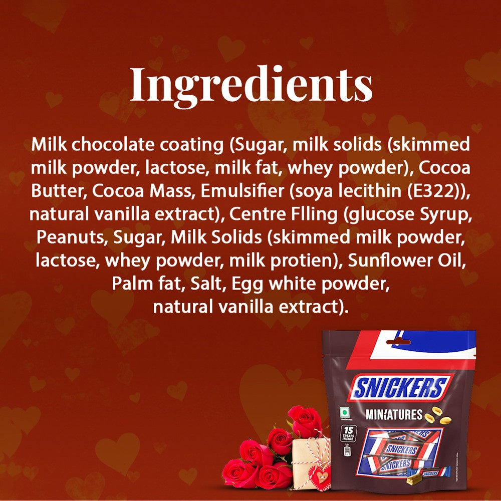 Snickers Minis Peanut Filled Valentine's Chocolate Pack : 180 g