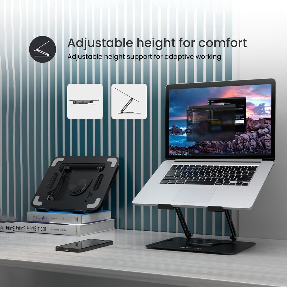 Portronics My Buddy K9 Laptop Stand (Black) : 1 unit