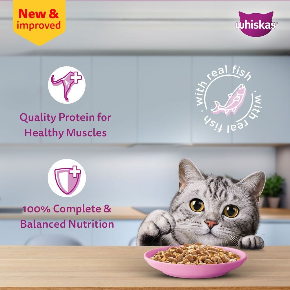 Whiskas Adult Wet Cat Food -Salmon in Gravy (1+ Years) : 80 g