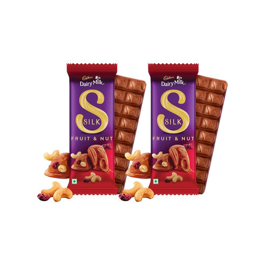 Cadbury Dairy Milk Silk Fruit & Nut Flavoured Chocolate Bar 55 g - Pack of 2 : 2 x 55 g