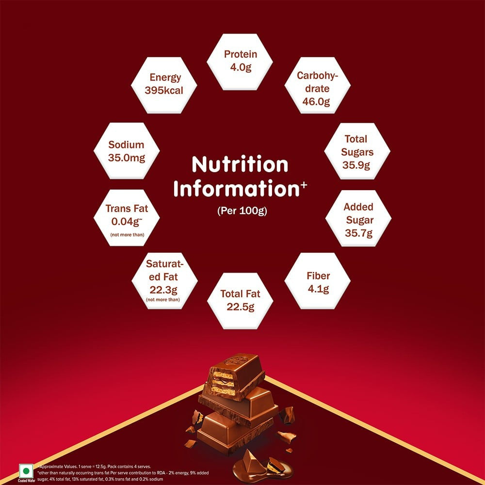 Nestle KitKat Dark Coated Wafer Chocolate : 50 g
