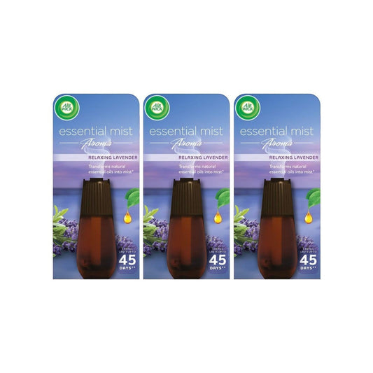Airwick Essential Automatic Fragrance Mist Diffuser Refill (Relaxing Lavender) - Pack of 3 : 3 x 20 ml