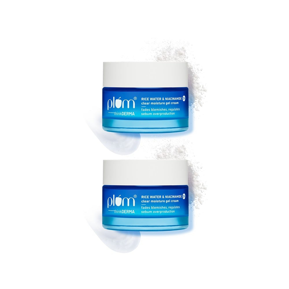 Plum Rice Water & 2% Niacinamide Face Moisturizing Gel - Pack of 2 : 2 x 50 g