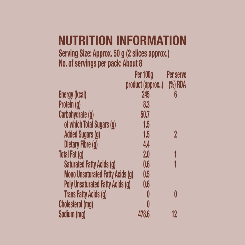 Britannia 100% Whole Wheat Bread (No Maida) : 400 g