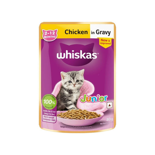 Whiskas Kitten Wet Wet Kitten Food -Chicken in Gravy (2-12 Months) : 80 g
