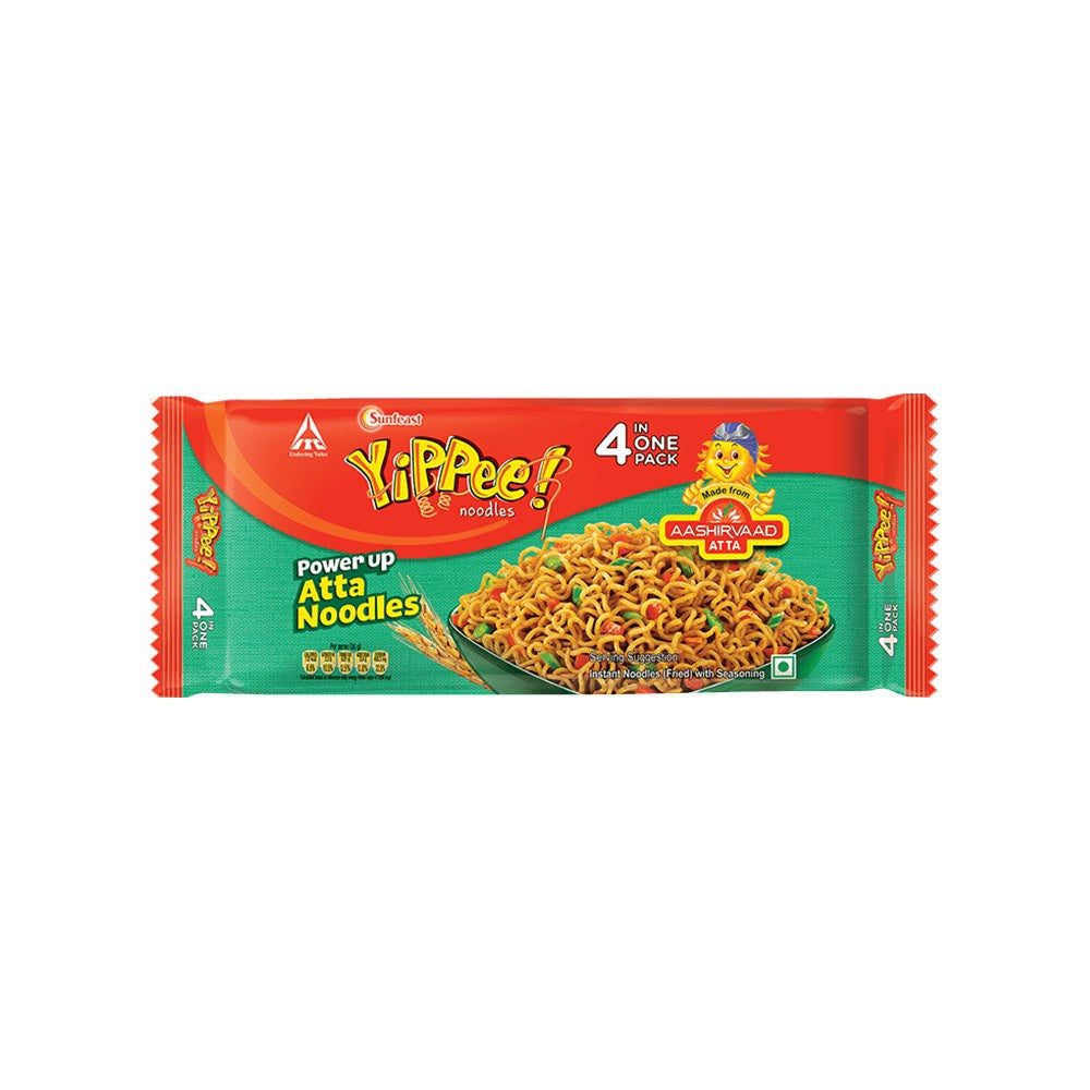 Yippee Power up Atta Instant Noodles Made from Aashirvaad Atta : 280 g