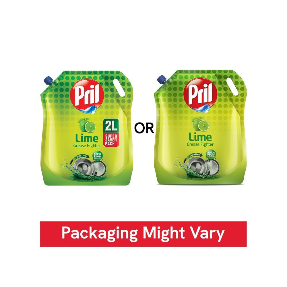 Pril Dishwash Gel (Lime) : 2 ltr