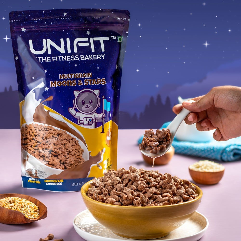 Unifit Multigrain Choco Moons & Stars Kids Cereal : 375 g