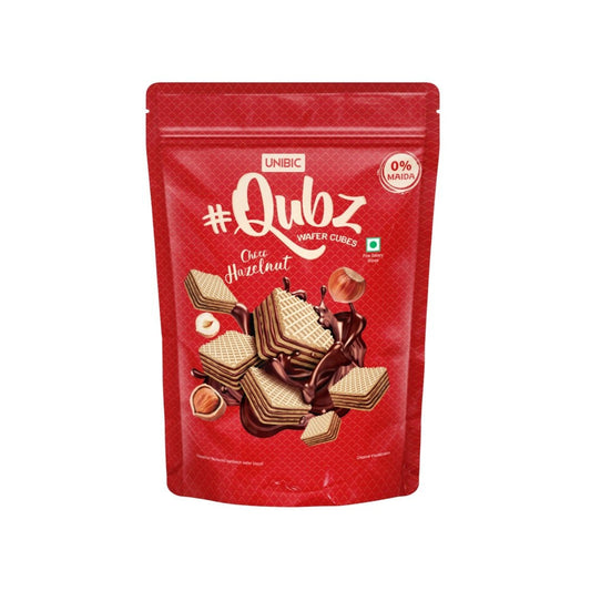 Unibic Qubz Choco Hazelnut Wafer Cube : 120 g