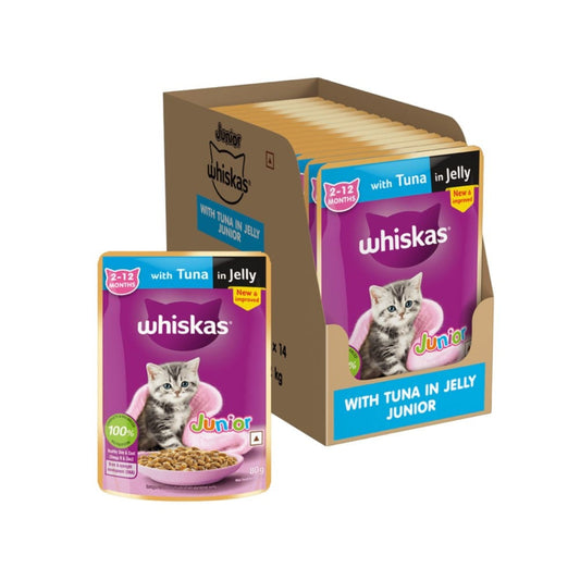 Whiskas Wet Kitten Food -Tuna in Jelly (2-12 Months) : 14 x 80 g