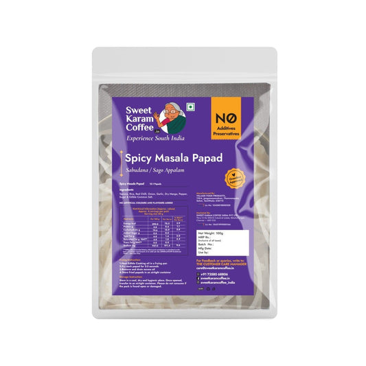 Sweet Karam Coffee Spicy Masala Papad : 100 g