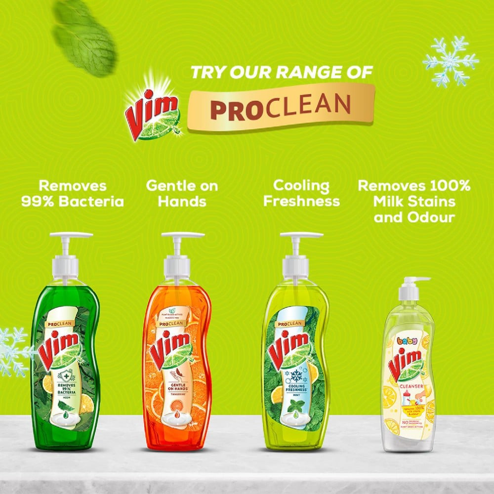 Vim Anti Smell Liquid Dishwash Gel : 500 ml