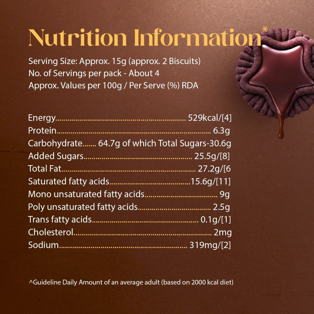 Britannia Pure Magic Choco Stars Chunky Chocolate Topped Cookies : 68.9 g