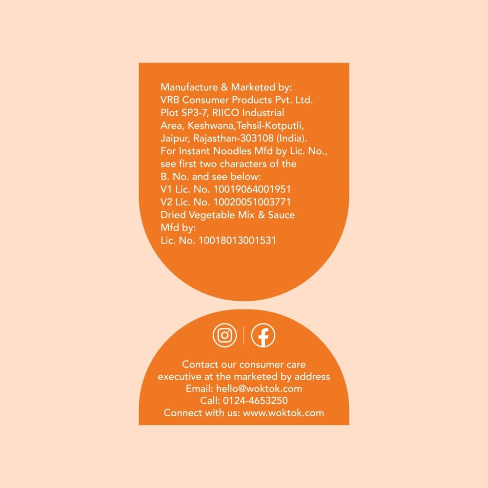 Wok Tok by Veeba Chowmein Instant Cup Noodles : 92.5 g