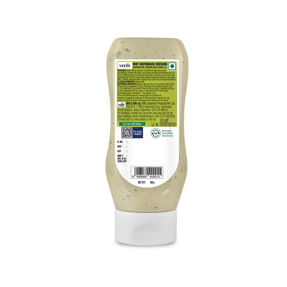 Veeba Mint Flavoured Mayonnaise - Pack of 2 : 2 x 300 g