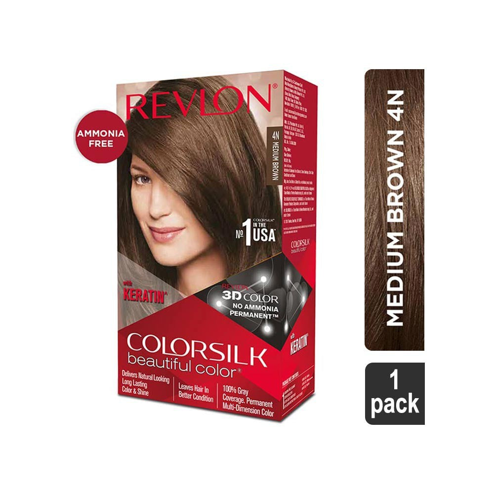 Revlon Colorsilk Hair Colour with Keratin (Medium Brown) : 1 pack