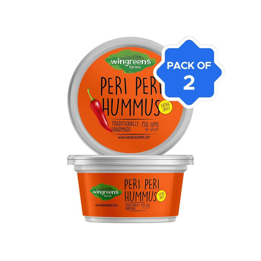 Wingreens Farms Peri Peri Hummus Dip - Pack of 2 : 2 x 150 g