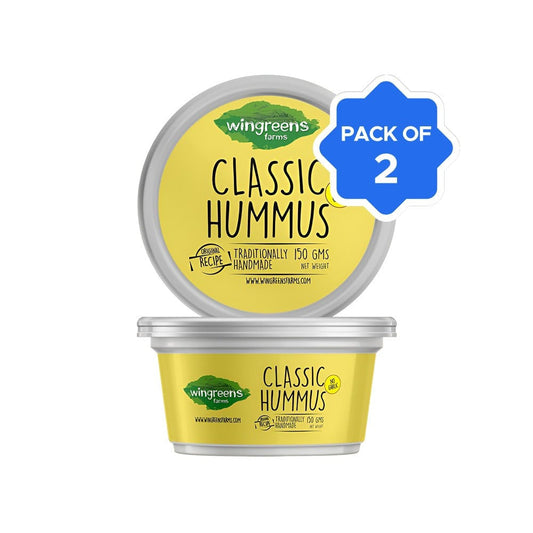 Wingreens Farms Classic Hummus Dip - Pack of 2 : 2 x 150 g
