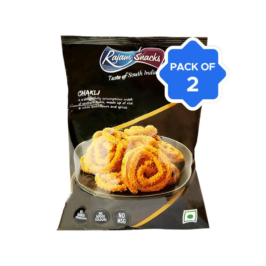 Rajam Snacks Namkeen Chakli - Pack of 2 : 2 x 150 g