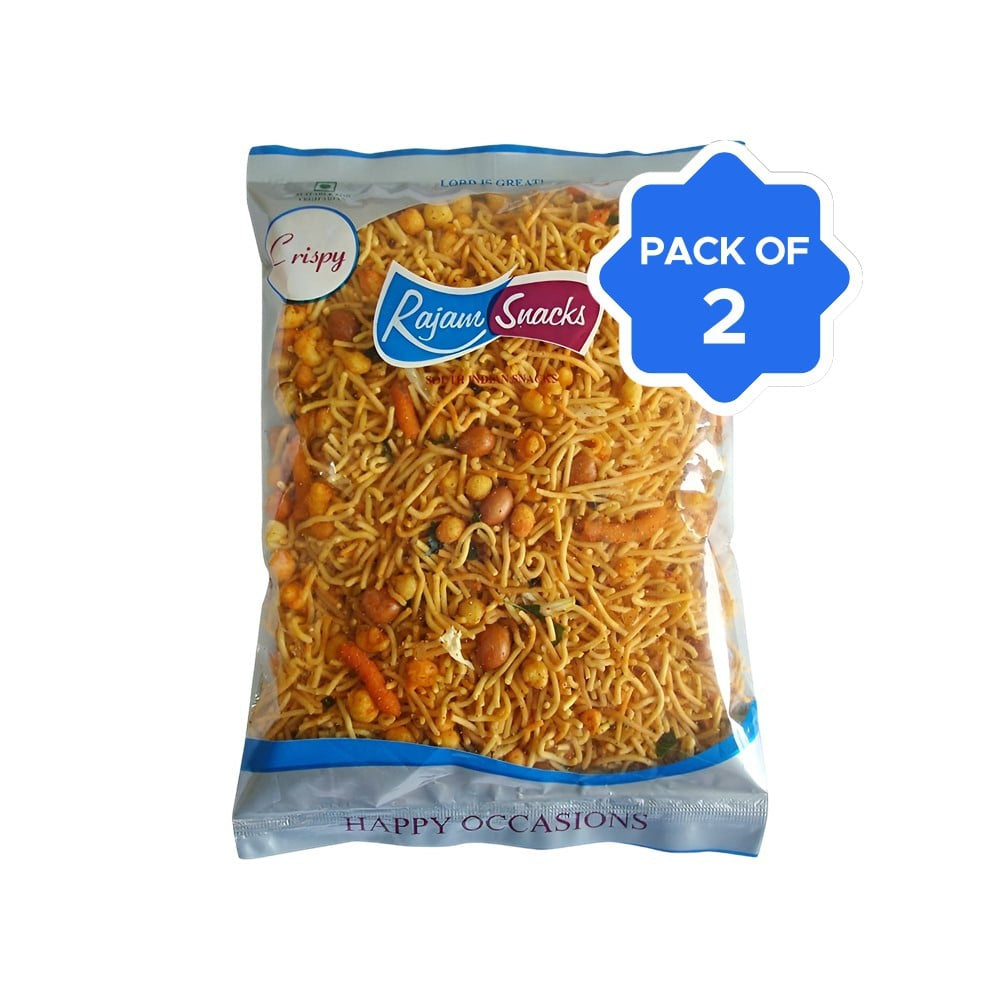 Rajam Snacks Madras Mixture Namkeen - Pack of 2 : 2 x 150 g
