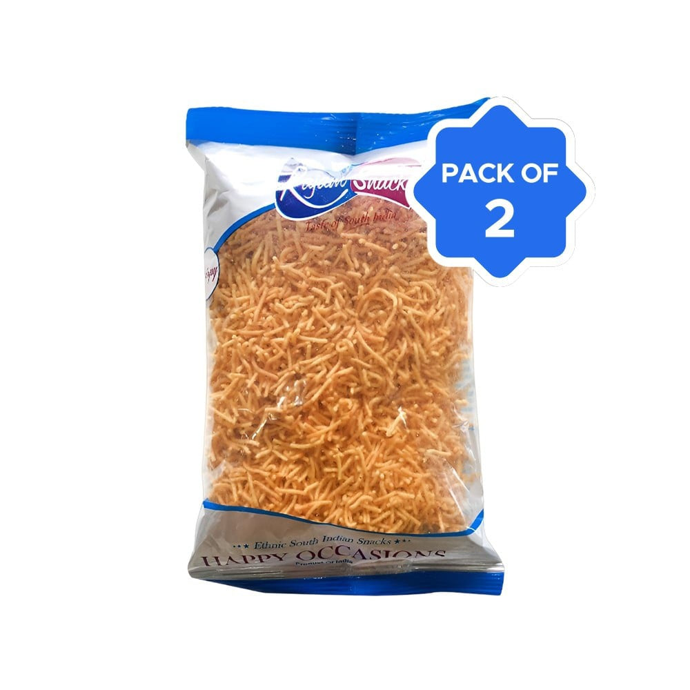 Rajam Snacks Masala Omapodi Namkeen Snacks - Pack of 2 : 2 x 180 g