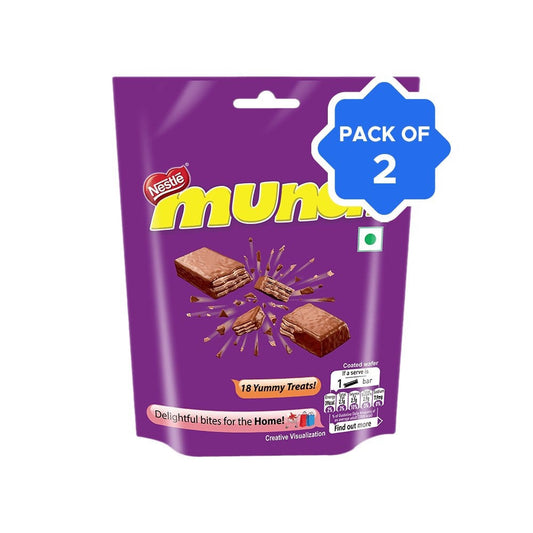 Nestle Munch Coated Crunchy Wafer Chocolate Pack - Pack of 2 : 2 x 151.3 g (17 x 8.9 g)
